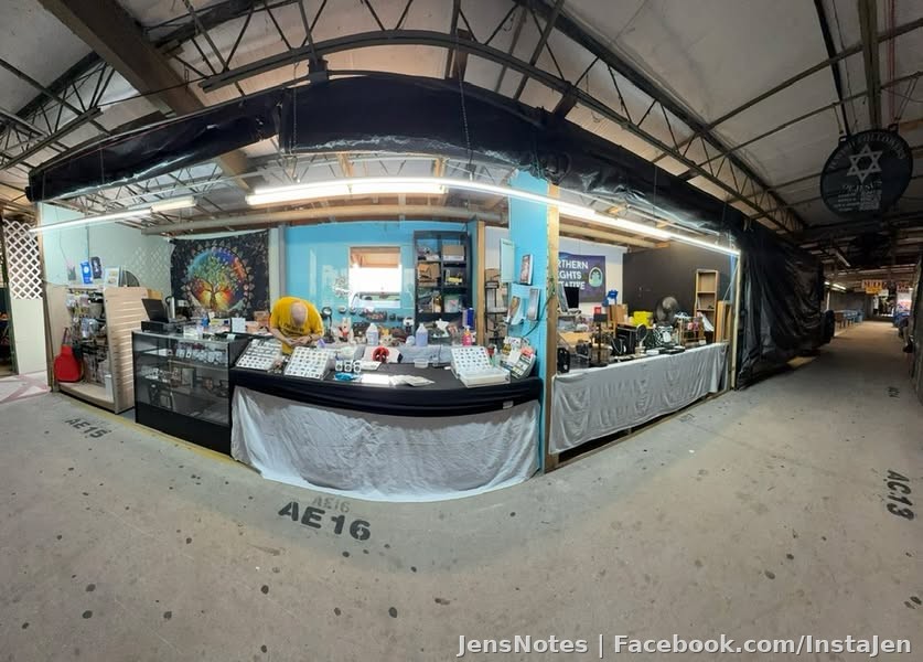 a new photo I took of the shop with a side of cabbage off to the center left lol!!!