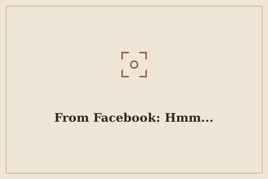 From Facebook: Hmm... — cover