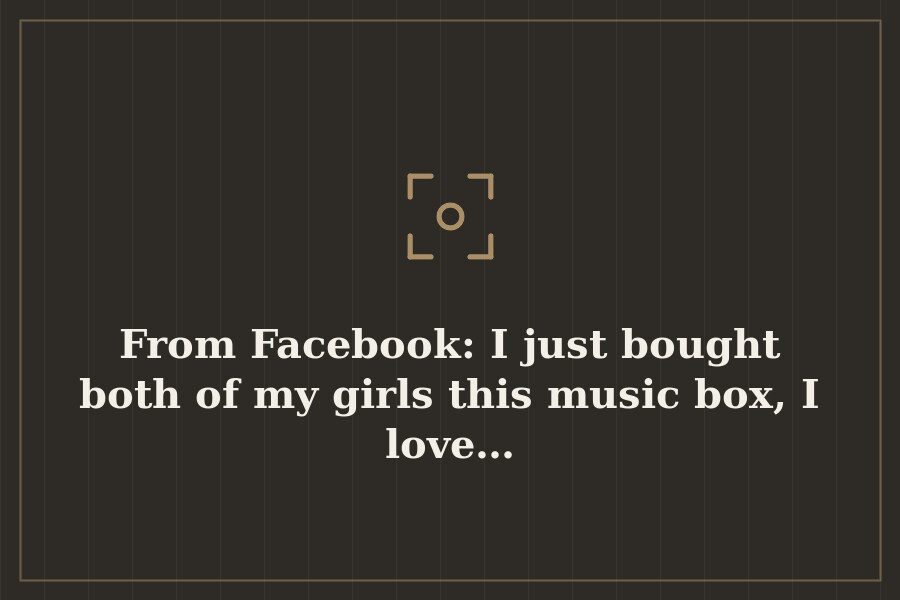 From Facebook: I just bought both of my girls this music box, I love… — cover