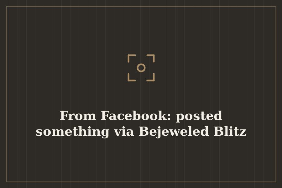 From Facebook: posted something via Bejeweled Blitz — cover