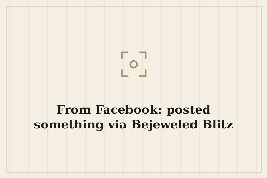 From Facebook: posted something via Bejeweled Blitz — cover