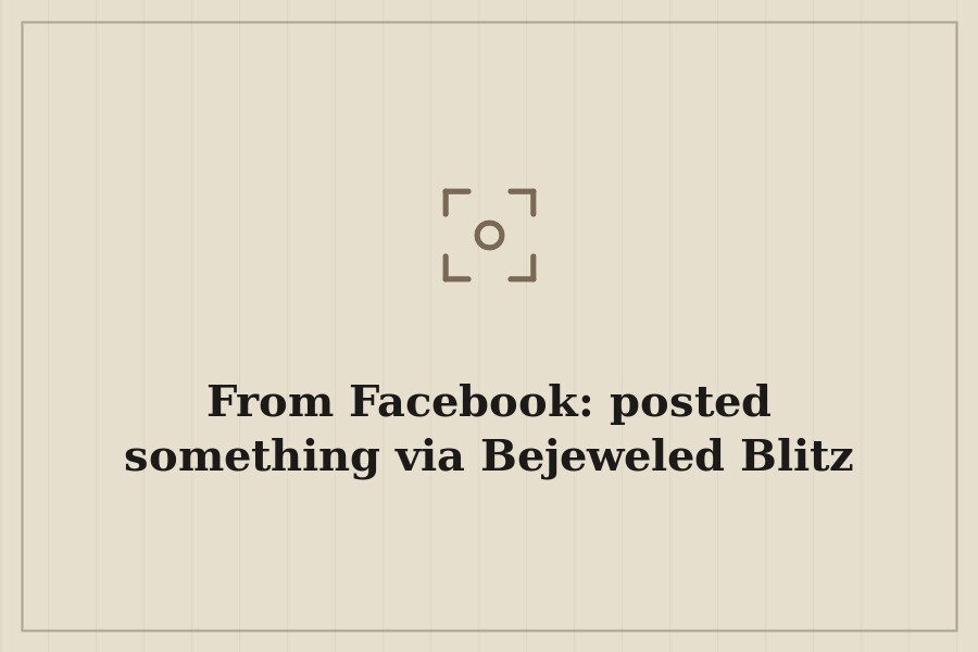 From Facebook: posted something via Bejeweled Blitz — cover