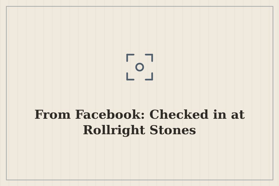 From Facebook: Checked in at Rollright Stones — cover