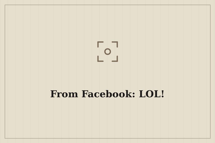 From Facebook: LOL! — cover