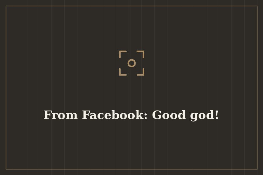 From Facebook: Good god! — cover