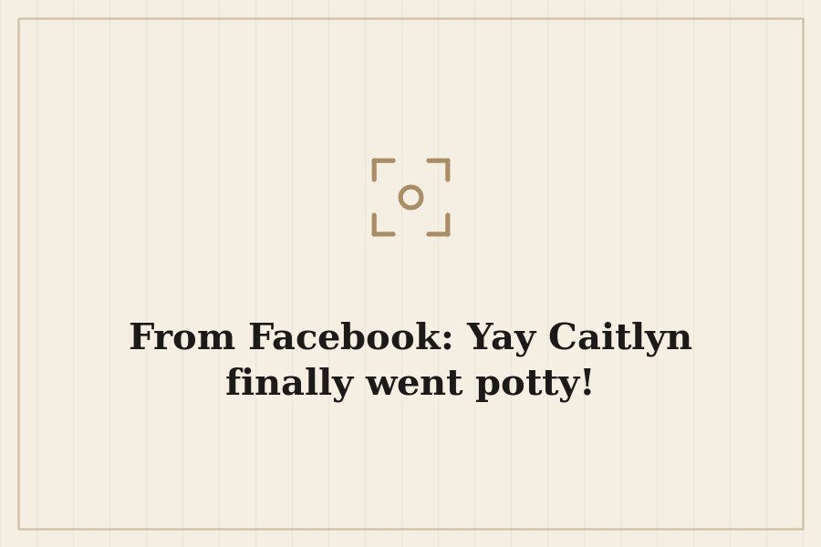 From Facebook: Yay Caitlyn finally went potty! — cover
