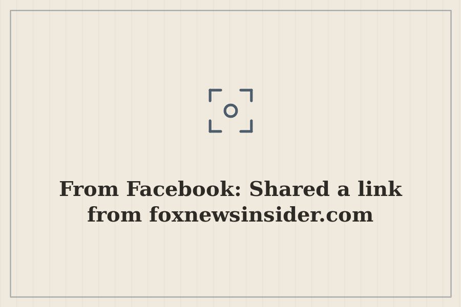 From Facebook: Shared a link from foxnewsinsider.com — cover