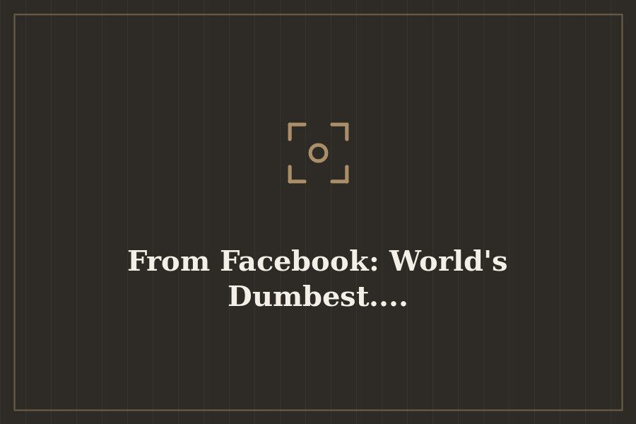 From Facebook: World's Dumbest.... — cover
