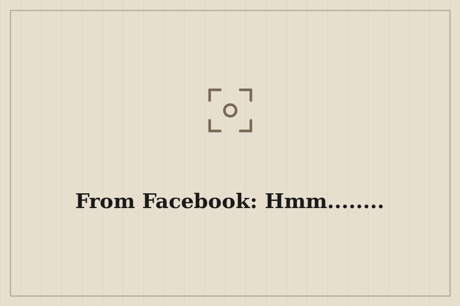 From Facebook: Hmm........ — cover