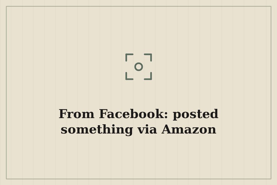 From Facebook: posted something via Amazon — cover