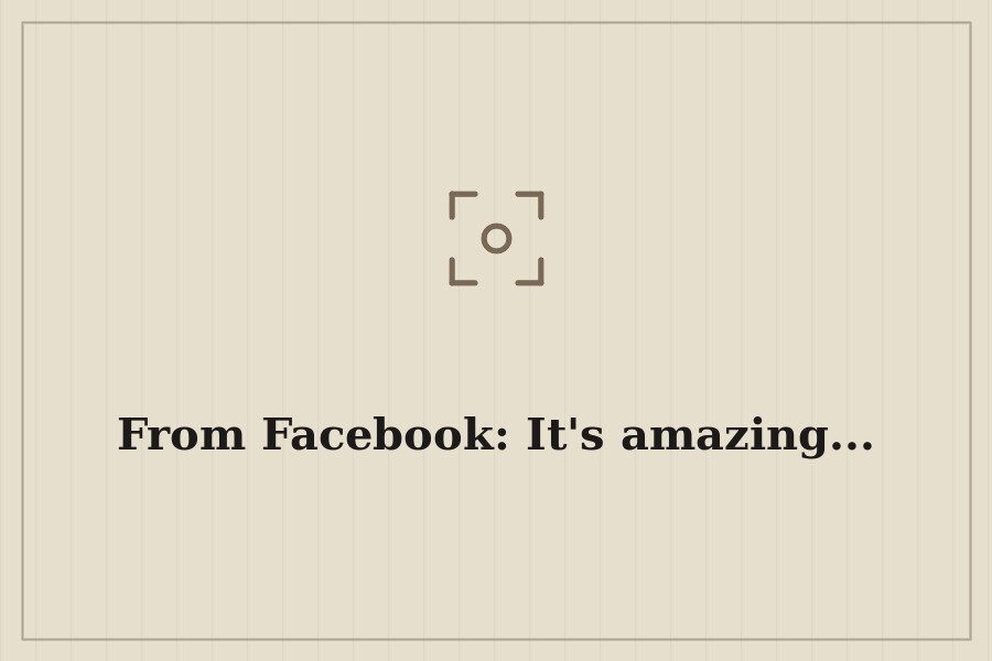 From Facebook: It's amazing... — cover