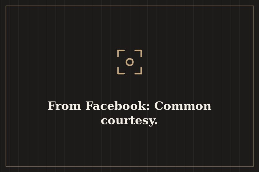 From Facebook: Common courtesy. — cover