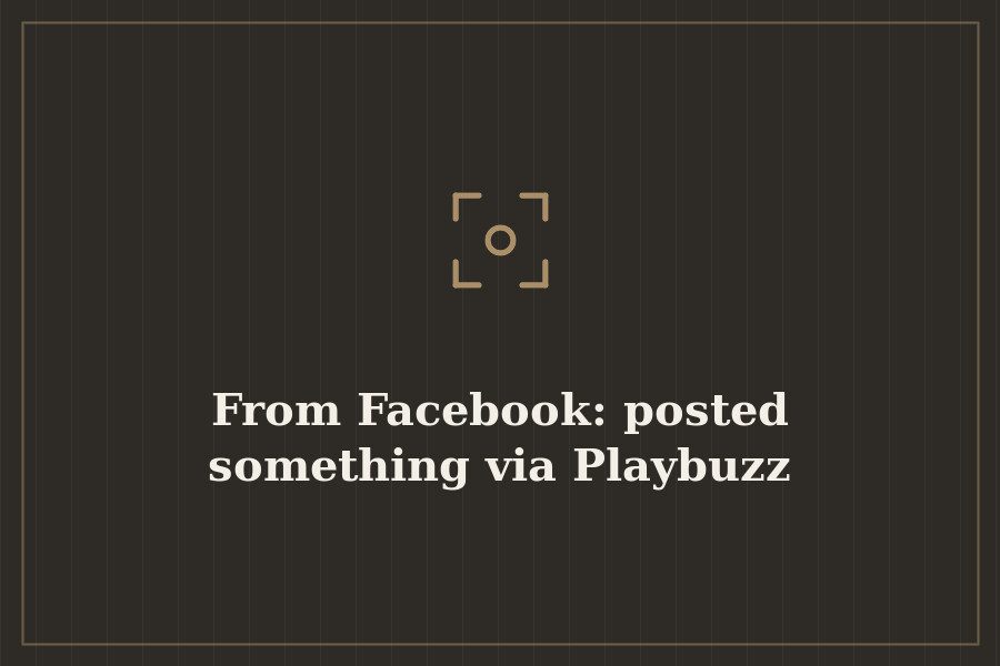 From Facebook: posted something via Playbuzz — cover