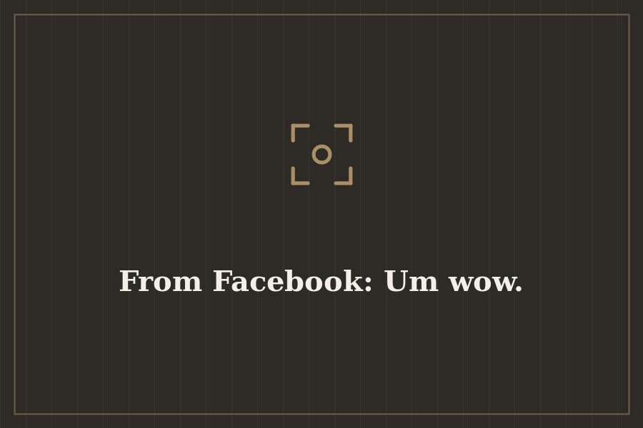 From Facebook: Um wow. — cover
