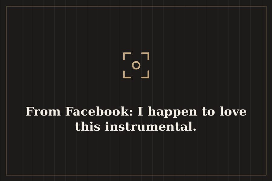 From Facebook: I happen to love this instrumental. — cover