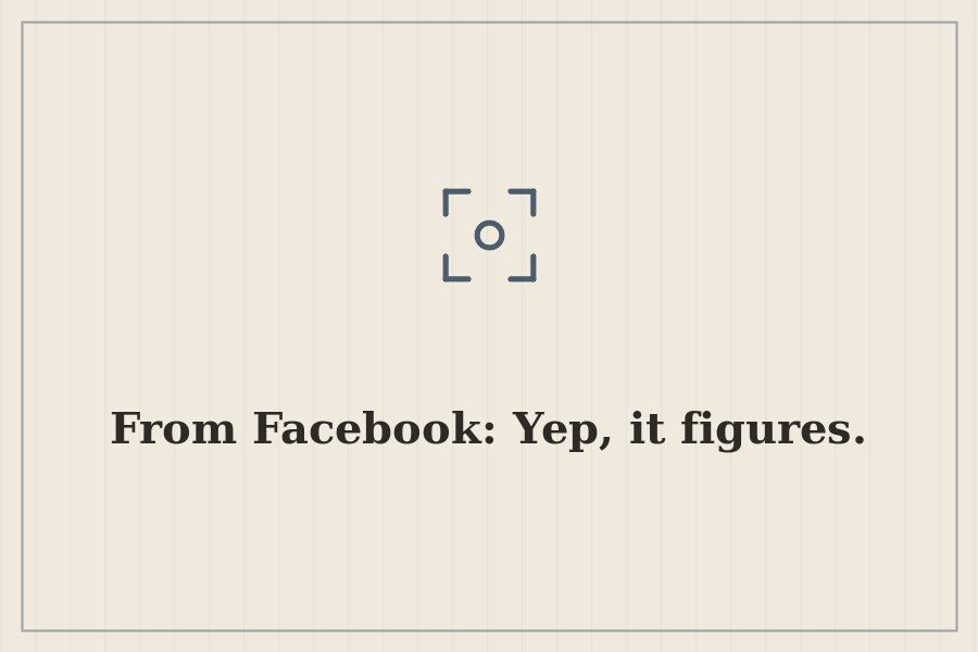 From Facebook: Yep, it figures. — cover