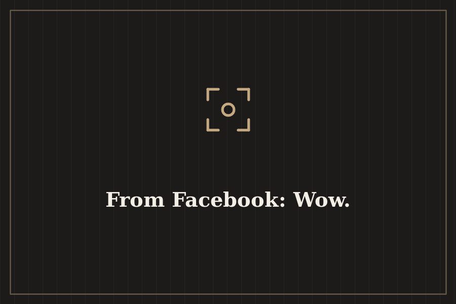 From Facebook: Wow. — cover