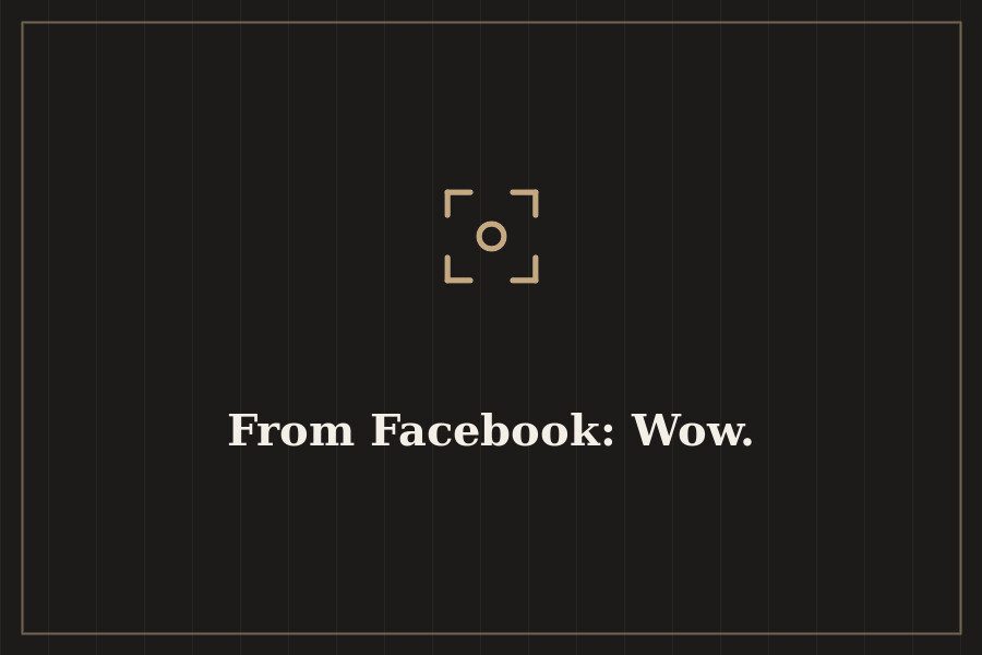From Facebook: Wow. — cover