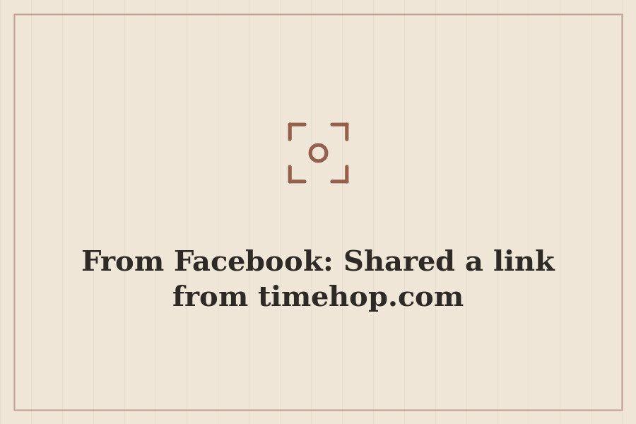 From Facebook: Shared a link from timehop.com — cover