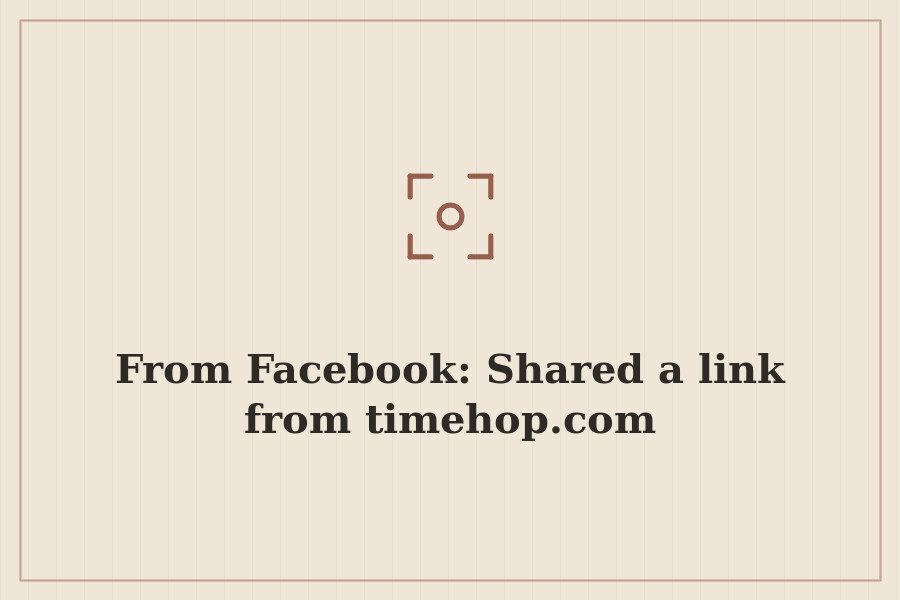 From Facebook: Shared a link from timehop.com — cover