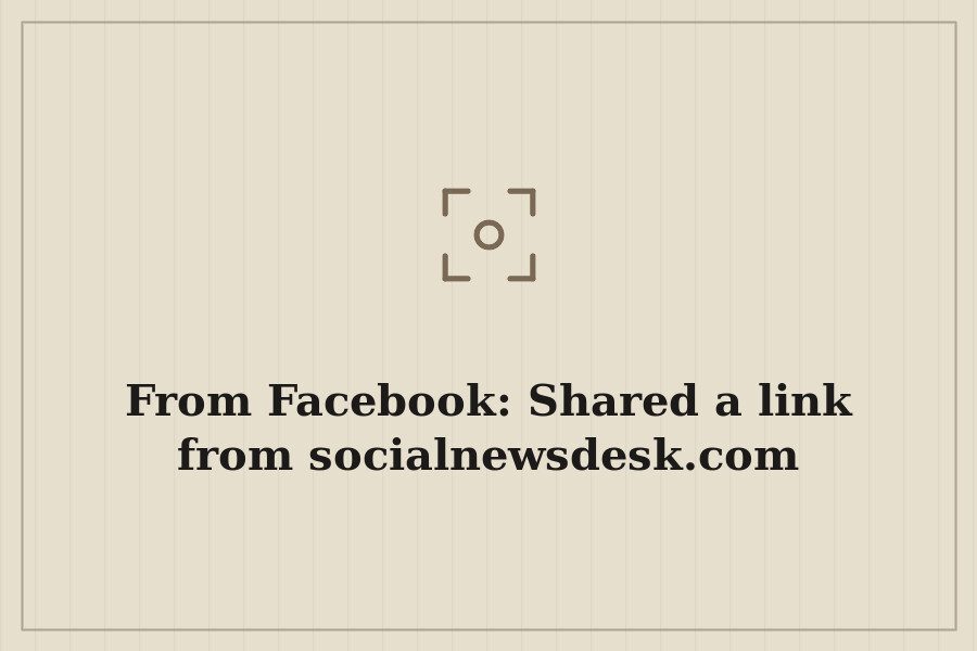 From Facebook: Shared a link from socialnewsdesk.com — cover