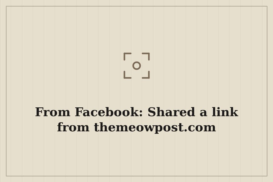 From Facebook: Shared a link from themeowpost.com — cover