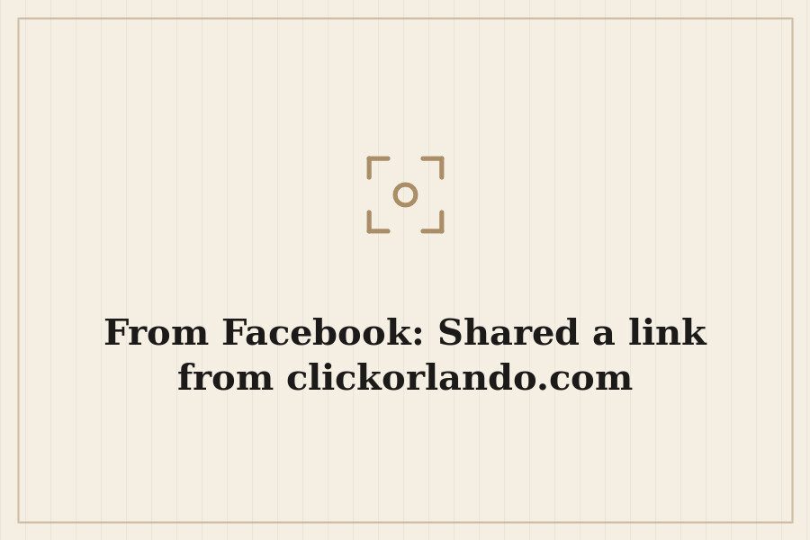 From Facebook: Shared a link from clickorlando.com — cover
