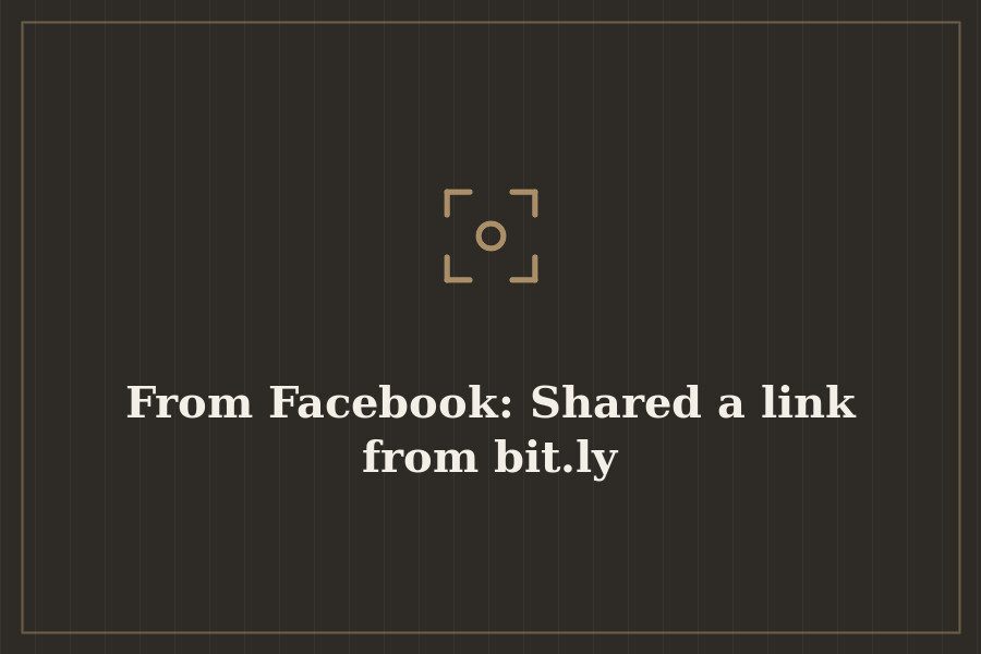 From Facebook: Shared a link from bit.ly — cover