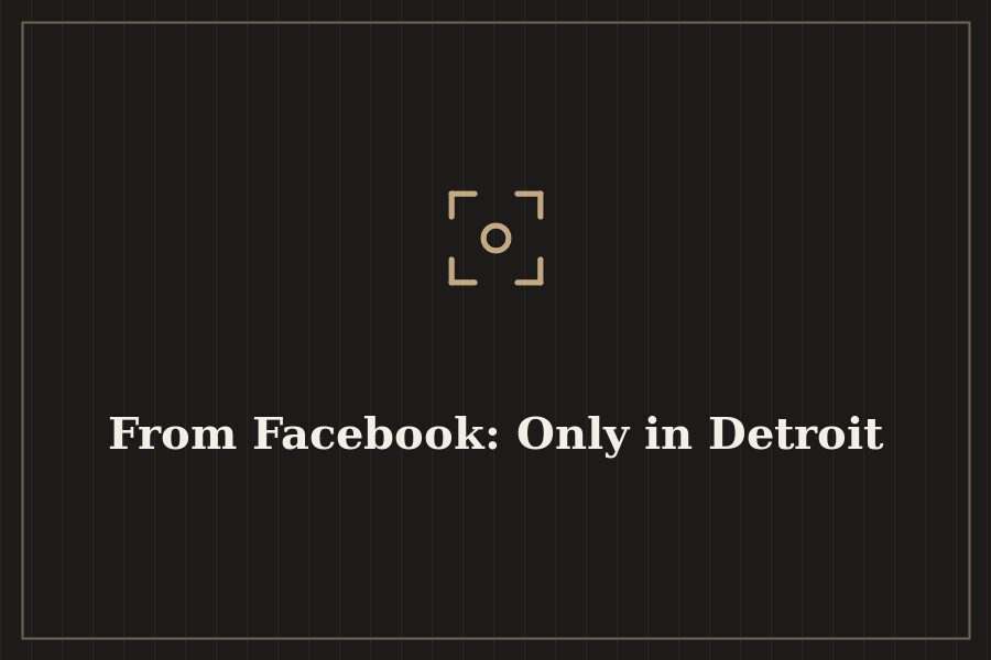 From Facebook: Only in Detroit — cover