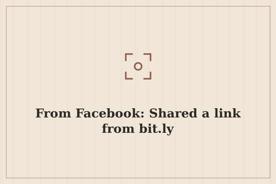 From Facebook: Shared a link from bit.ly — cover
