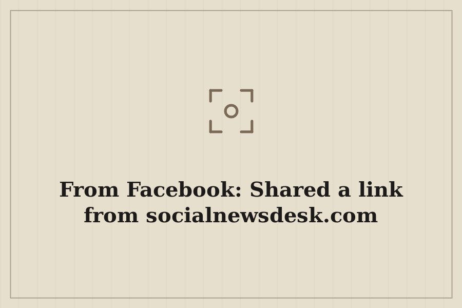 From Facebook: Shared a link from socialnewsdesk.com — cover