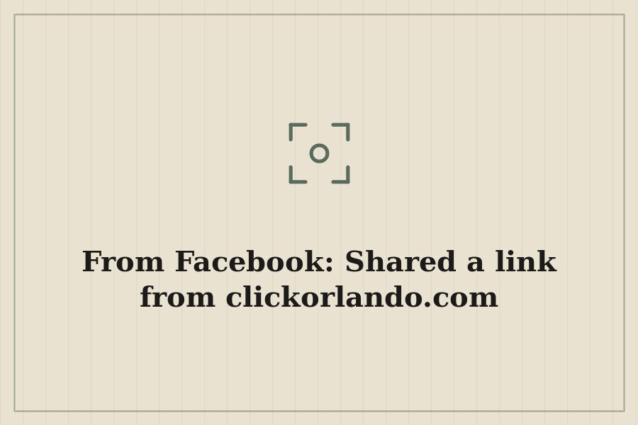 From Facebook: Shared a link from clickorlando.com — cover