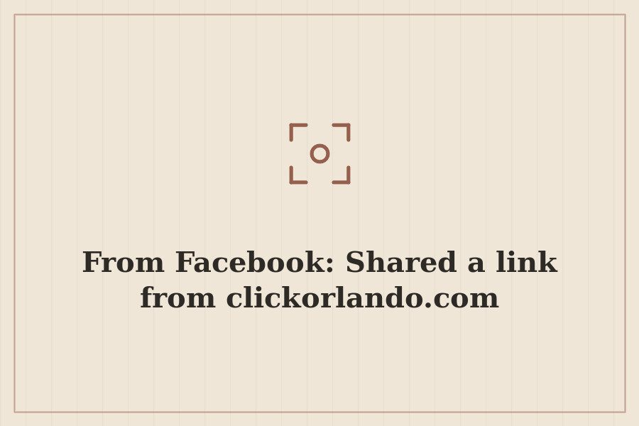 From Facebook: Shared a link from clickorlando.com — cover