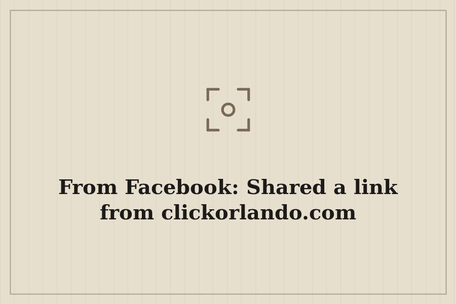 From Facebook: Shared a link from clickorlando.com — cover