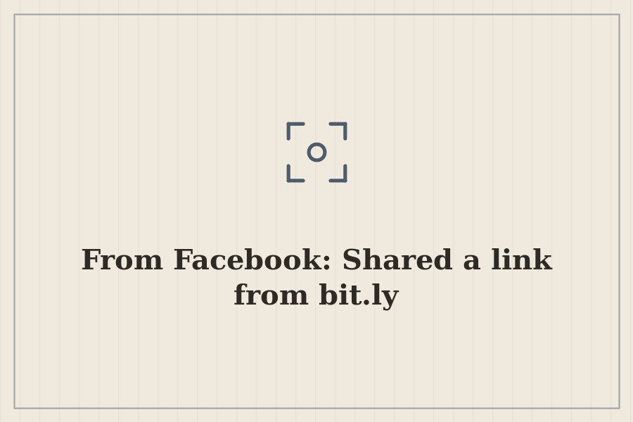 From Facebook: Shared a link from bit.ly — cover