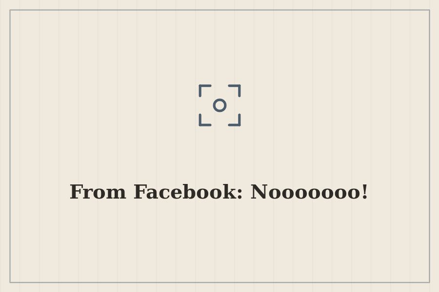 From Facebook: Nooooooo! — cover