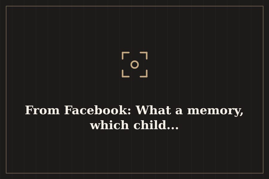 From Facebook: What a memory, which child... — cover
