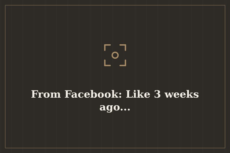 From Facebook: Like 3 weeks ago... — cover