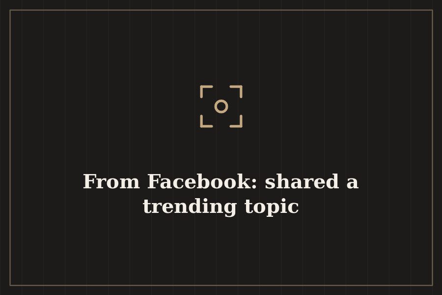 From Facebook: shared a trending topic — cover