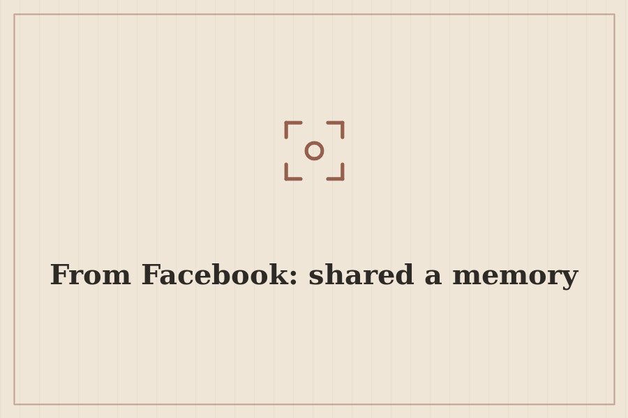 From Facebook: shared a memory — cover