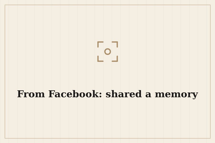 From Facebook: shared a memory — cover