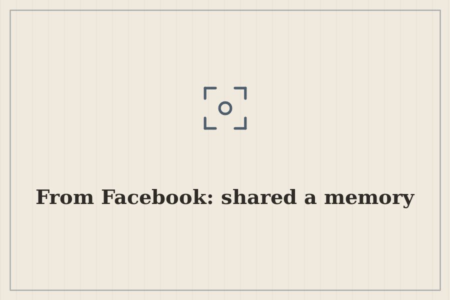 From Facebook: shared a memory — cover