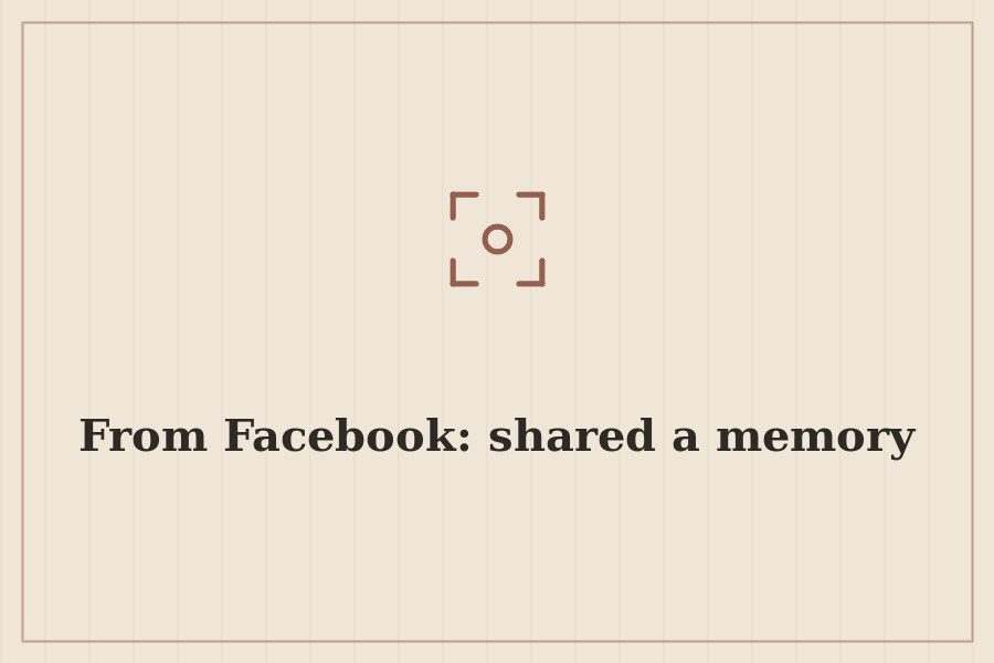 From Facebook: shared a memory — cover