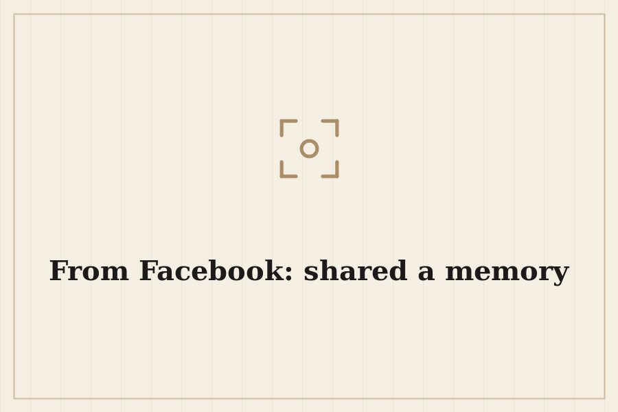 From Facebook: shared a memory — cover