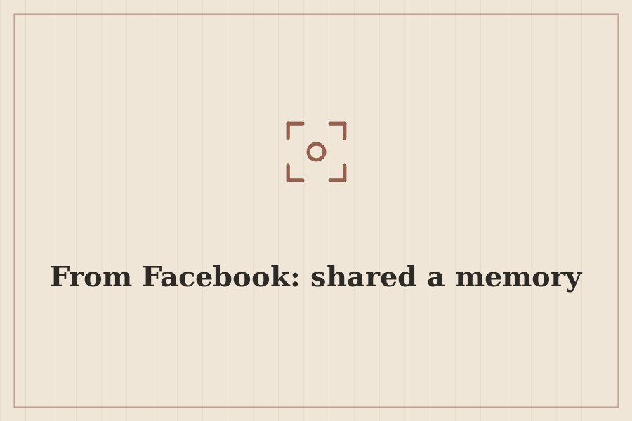 From Facebook: shared a memory — cover