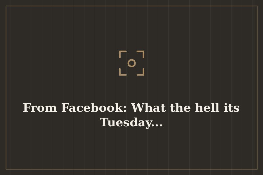 From Facebook: What the hell its Tuesday... — cover