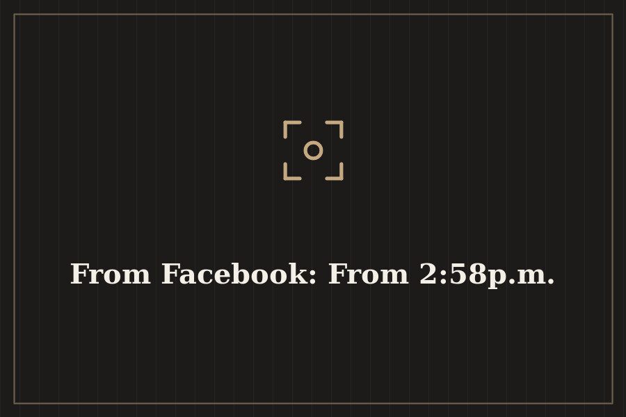 From Facebook: From 2:58p.m. — cover