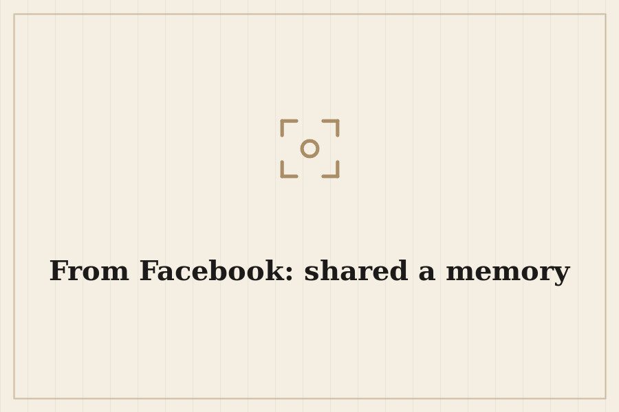 From Facebook: shared a memory — cover