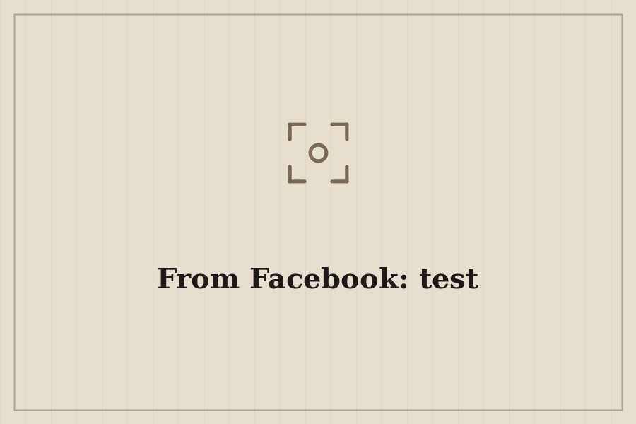 From Facebook: test — cover
