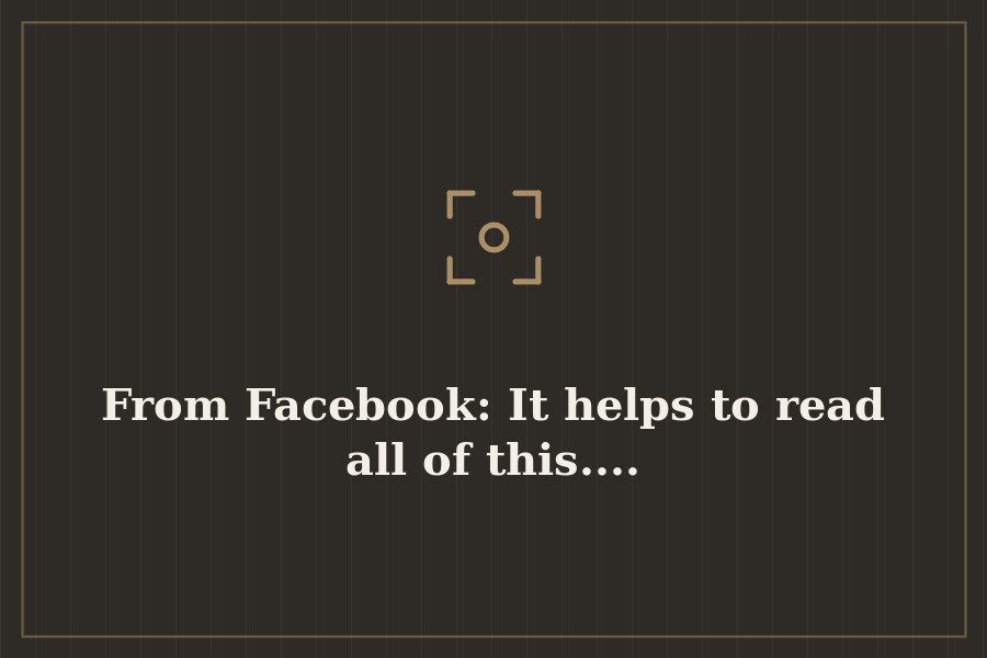 From Facebook: It helps to read all of this.... — cover